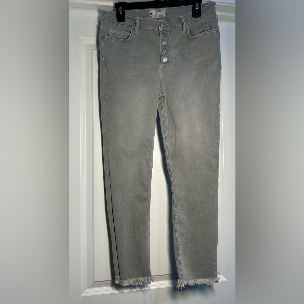 Free People Gray‎ Button Up Women's Jeans
